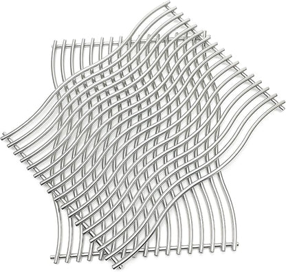 17-3/4" Stainless Steel 2 Waved Cooking Grids Grates Replacement Parts for Napoleon Prestige 500, Pro 500, LEX 485, Gas Grill S83011