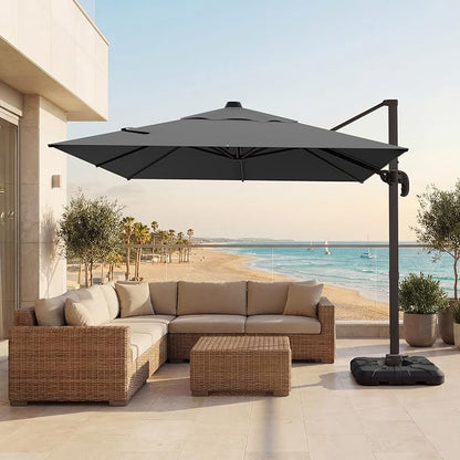 10x10 FT Patio Cantilever Umbrella by VEGOND