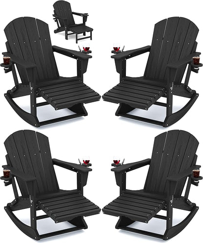 Adirondack Rocking Chair Set of 4 by KINGYES