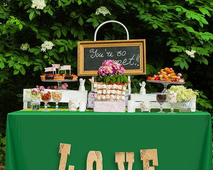 3 Pcs Yellow Brick Runner Tablecloth 54 x 108 Inch Brick Wall Backdrop Green Waterproof Rectangle Disposable Cover, Princess Decorations Party Supplies for Christmas Cosplay Party