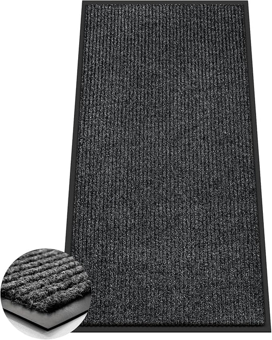 Azadx 4'x8' Indoor Outdoor Door Mat Heavy Duty Front Door Mat Ultra Absorbent Muddy Dirt Resist Welcome Door Mats Non-Slip Backing Entrance Mat for Home Commercial Outdoor Entrance Floor Mat