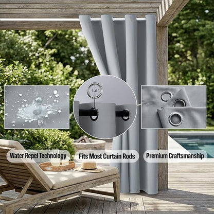 Outdoor Indoor Curtains W52 x L108 - Image 5