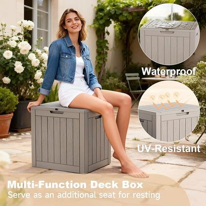 35 Gallon Outdoor Storage Box, Lockable Waterproof Deck Box - Image 7