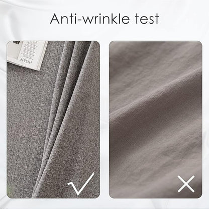 BALCONY & FALCON Rectangle Tablecloth Washable Wrinkle Resistant and Water Proof Table Cloth Decorative Linen Fabric Tablecloths for Dining Parties Kitchen Wedding and Outdoor Use (Gray, 90x132