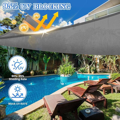 HappyTrends Sun Shades Outdoor Patio, Shade Sail UV Protection Beach Canopy | - Image 6