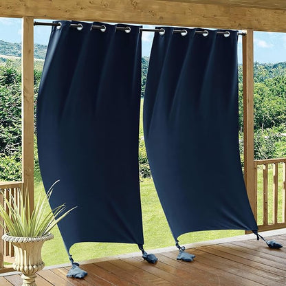RYB HOME Outdoor Curtains for Patio Waterproof, Windproof by RYBHOME