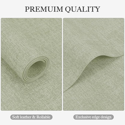Faux Leather Heat Resistant Placemats Set of 8 – Waterproof Oilproof Wipeable Dining PU Vinyl Place Mat Easy Clean Table Mats for Kitchen/Dining/Party/Holiday, Grass Green