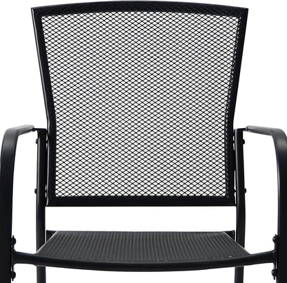 Patio Dining Chairs Set of 6, Metal Mesh Patio Furniture Set - Image 8
