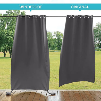 RYB HOME Extra Wide Outdoor Curtains - Image 2