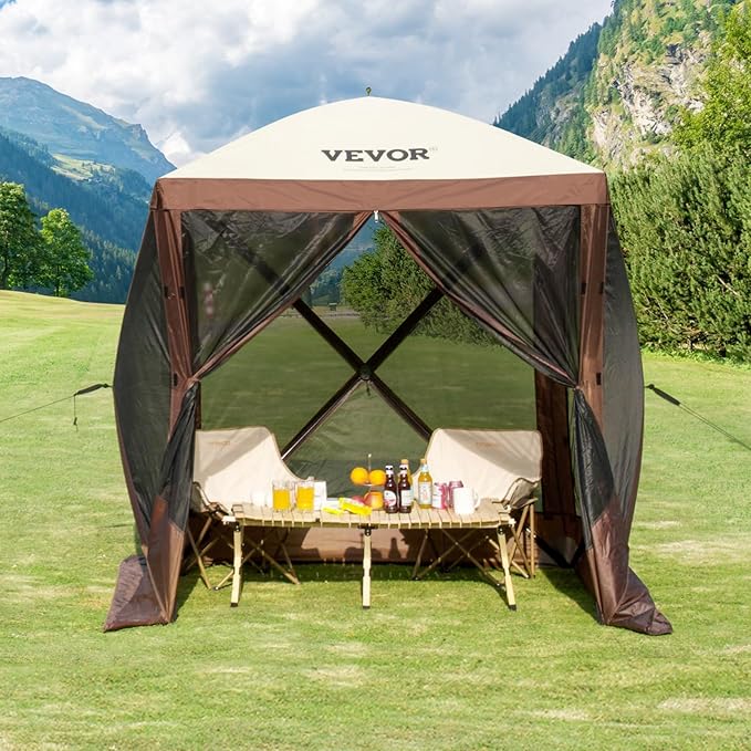 VEVOR Pop Up Gazebo Tent, 6 x 6 ft 4-Sided Screen Shelter - Image 9
