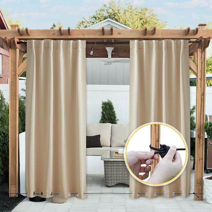 NICETOWN 2 PCs Waterproof Outdoor Curtains - Image 9