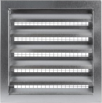 Vent Systems 12" x 12" Inch Galvanized Steel Industrial Gable Vent - Heavy-Duty Louvered Air Intake Exhaust Vent Cover – Outdoor Wall Vent HVAC Grille - Air Return Grille for House Wall Crawl Space