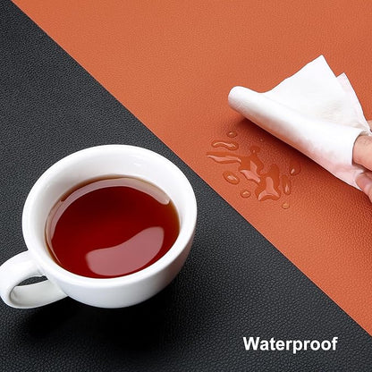 Myir JUN Table Runner Double Sided Vinyl Runner Table 55 Inch Long Runner for Table Washable Waterproof Non-Slip for Home Decorations Black Orange,12 x 55 inch