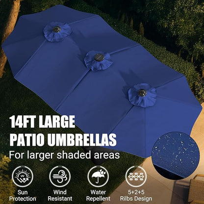 15FT Double-Sided Patio Umbrella - Image 4