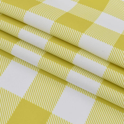 Waterproof Plaid Tablecloth Fabric - Square 58x58 Inch Classic Gingham Checker Table Cloth for Indoor/Outdoor Use - Buffalo Table Cover for Picnics, BBQs, and Parties