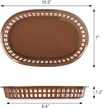 New Star Foodservice 44010 Fast Food Baskets, 10.5 x 7 Inch, Set of 36, Brown