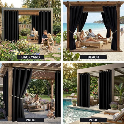 Waterproof Outdoor Curtain W105 x L108 - Image 9