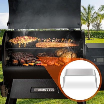 Stainless Steel Grill Heat Baffle Diffuser Replacement for Traeger Ironwood 650/885 Pro 575/780 D2 Timberline 850/1300 Series Pellet Grill Accessories,Modified Flame Tamer for Traeger Parts KIT0450