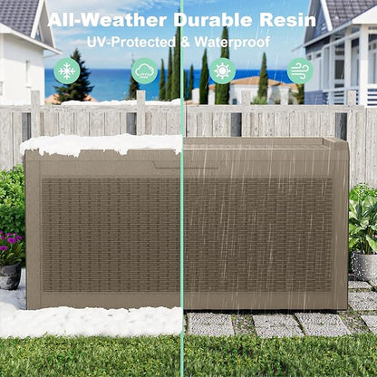 70 Gal Waterproof Outdoor Storage Box UV Resistant Deck Box | Storage bench - Image 7