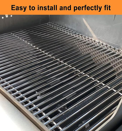 17.5" Grill Grates for Weber Spirit E210 E220 & Spirit II E210 E220 Series Grills with Front Control Knobs;304 Stainless Steel Grates;Weber Grill Grates 7637;Weber Grill Grids (2 Pcs)