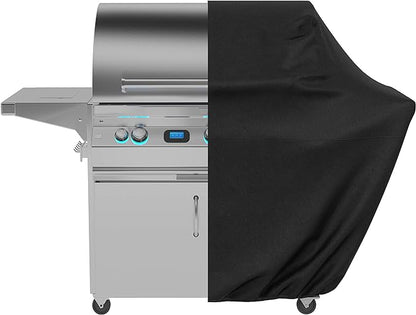 Amazon Basics Gas Grill Barbecue Cover for Outdoor, Waterproof, Anti-UV, Durable, 46 Inch, Small, Black