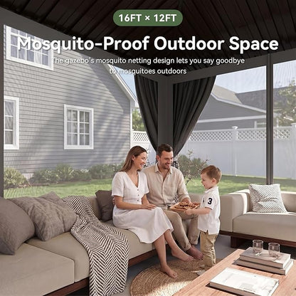 Aoxun Gazebo 16x12 Hardtop Gazebo - Image 2