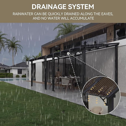 Aoxun 18’x10’ Gazebo for Patio, Gazebo Pergola - Image 6