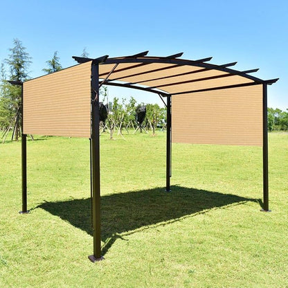 Eden's Decor Straight Flat-Edged 5' x 17' Beige Sun Shade Sail Rectangular - Image 5