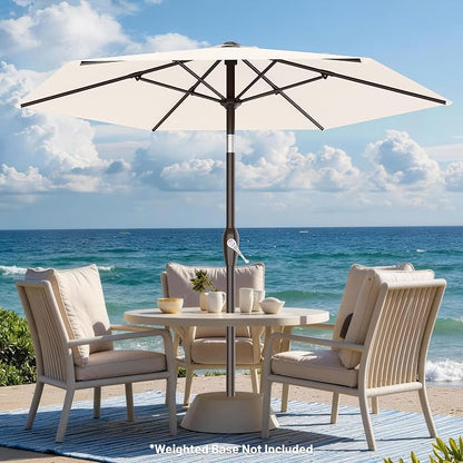 7.5FT Patio Umbrella Table Market Umbrella w/Tilt and Crank, Heavy-Duty Outdoor - Image 4