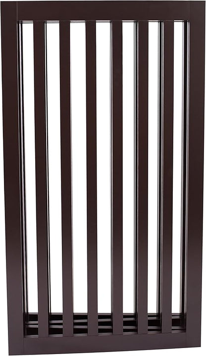 INTERNET'S BEST Dog Gate Indoor Freestanding Pet Barrier, Folding Wood Dog Fence, Extra Wide Doorway Puppy Gate, Indoor Animal Privacy Panel, Wooden Cat Fence - 4 Panel - 36", Espresso