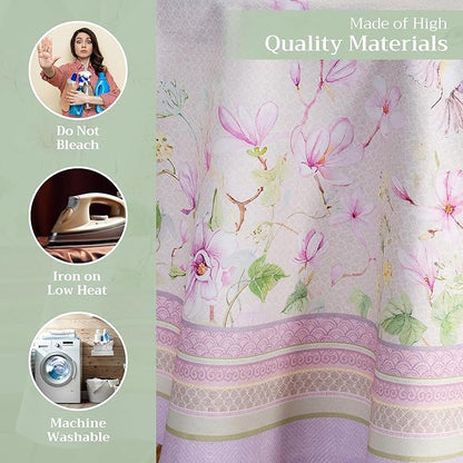 Maison d' Hermine Table Cloth Round Table 100% Cotton 69 Inches Tablecloth Reusable Decorative Everyday Use for Dining Room, Farmhouse, Home, Party, Festive & Wedding Spring Summer - Magnolia Mornings