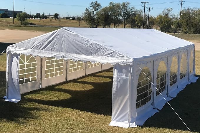 DELTA 32'x16' PVC Party Tent,Fire Retardant Wedding Tent Canopy,Outdoor Event Shelter, Garden Gazebo,with Waterproof Top,Galvanized Steel Poles,Carry Bags