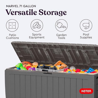 Keter Marvel 71 Gal Outdoor Storage Box - Image 5
