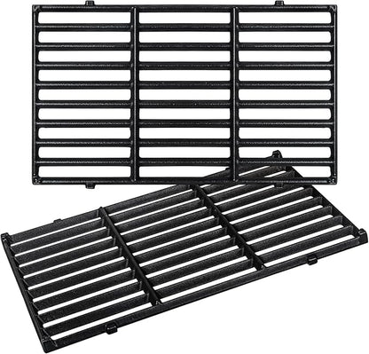 7637 Grill Grates for Weber Spirit E210 E220 S210 S220 S215 17.5” Cast Iron Grates Replacement Parts for Weber Spirit 2 Burner Gas Grill, 2 Pack
