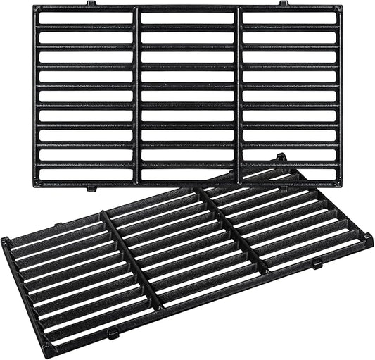 7637 Grill Grates for Weber Spirit E210 E220 S210 S220 S215 17.5” Cast Iron Grates Replacement Parts for Weber Spirit 2 Burner Gas Grill, 2 Pack