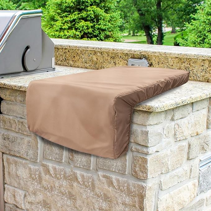 Burner Cover for Blaze Premium LTE 30-Inch Built-in Natural Gas Griddle,Heavy Duty 600D Waterproof Burner Cover with Plush Lining,Suitable 29''L x 30''W x 14''H,Khaki