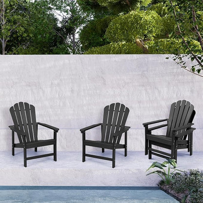 Oversized Stackable Adirondack Chair Set of 4, HDPE Fire Pit Chair | All-Weather - Image 8