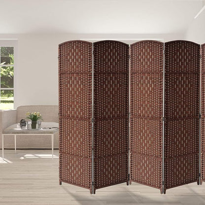 Sorbus 6 Panel Room Divider 6 ft. Tall - Privacy Screen, Extra Wide Double Hinged Panels, Diamond Double-Weaved, Partition Room Dividers and Folding Privacy Screens, Wall Divider for Room Separation