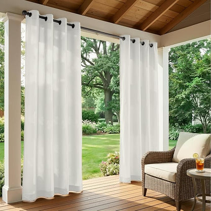 Set of 4 Outdoor Curtains for Patio Waterproof, Breathable Grommet Panels for - Image 2