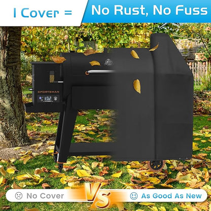 Grill Cover for Pit Boss 1000 Series Austin XL Rancher XL PB1000T1 Wood Pellet Grill Pitboss Smoker BBQ Cover 73750 Heavy Duty 600D Weather-Resistant Outdoor Accessories