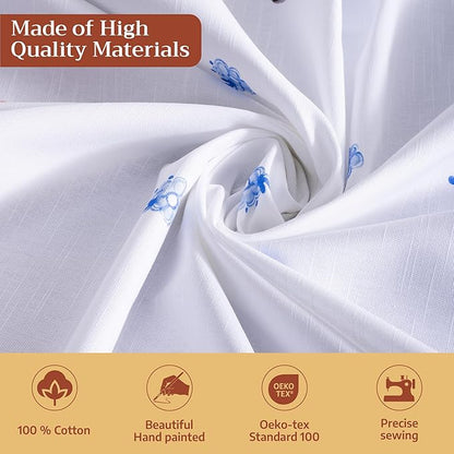 Maison d'Hermine Table Cloth Rectangle Table 100% Cotton Tablecloth for Dining Room, Farmhouse, Home, Hotel, Parties & Wedding - Ideal for Easter Decorations Spring&Summer(Amsterdam Canals,70"x108")