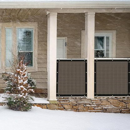 UPGRADE Privacy Fence Screen 6'x73' Brown Outdoor 90% Visibility Blockage 170 GSM Mesh Shade Cover Panels for Backyard,Balcony,Home Decoration with Zip Ties,Customized Avaliable