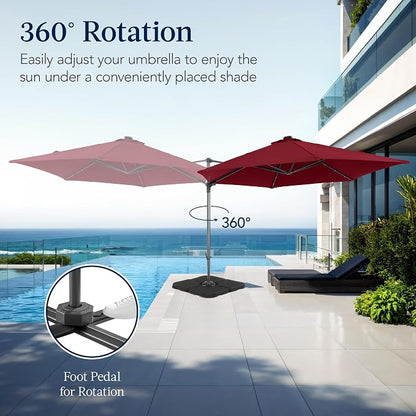 Best Choice Products 10ft Solar LED Offset Cantilever Hanging Market Patio - Image 3