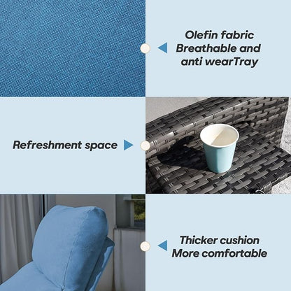 Upgraded Outdoor Recliner Chair, Reclining Patio Chairs - Image 4