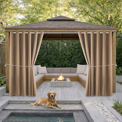 DIVA EN CAMINO DEC Outdoor Patio Curtain Waterproof Darkening Thermal Insulated by DivaenCamino