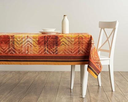 Maison d' Hermine Table Cloth Rectangle Table 100% Cotton 70 x 140 Inches Fall Tablecloth Reusable Everyday Use for Thanksgiving Christmas Decorations Dining Farmhouse Party (Thanksgiving Tartan)