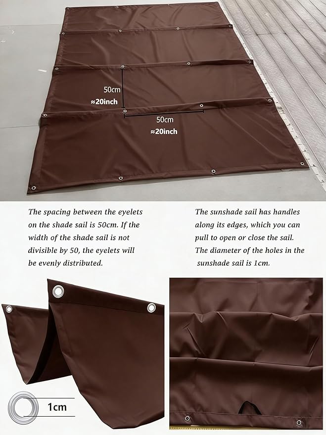 Retractable Waterproof Wave Awning Cover 5' x 7' - Image 4