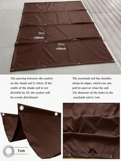 Retractable Waterproof Wave Awning Cover 5' x 7' - Image 4