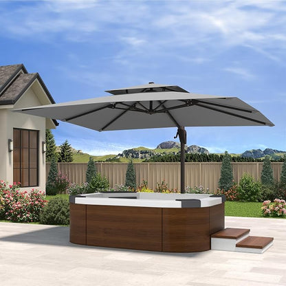 10' X 13' Cantilever Patio Outdoor Umbrella by MPLShade