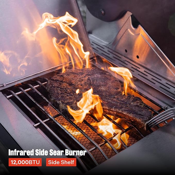 Monument Grills Larger 4-Burner Propane Gas Grills Stainless Steel with Cooking Grids(2 Items)